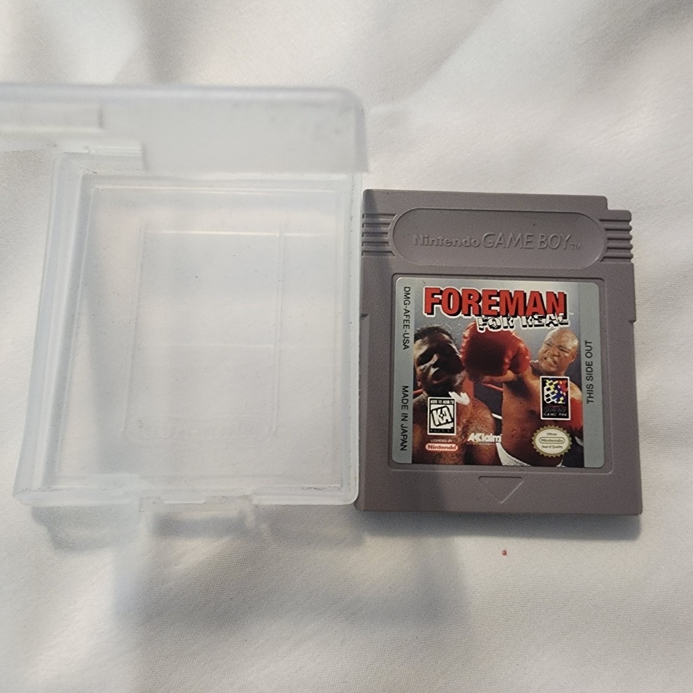 Nintendo‎ Game Boy Foreman For Real *Authentic/Works*  Cartridge And Case.